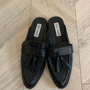 Steve Madden Leather Mule 6 Black